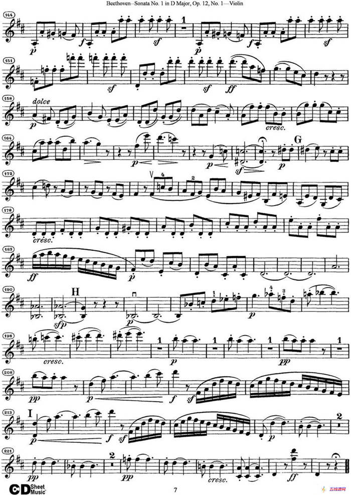 Violin Sonata No.1 in D Major Op.12 No.1