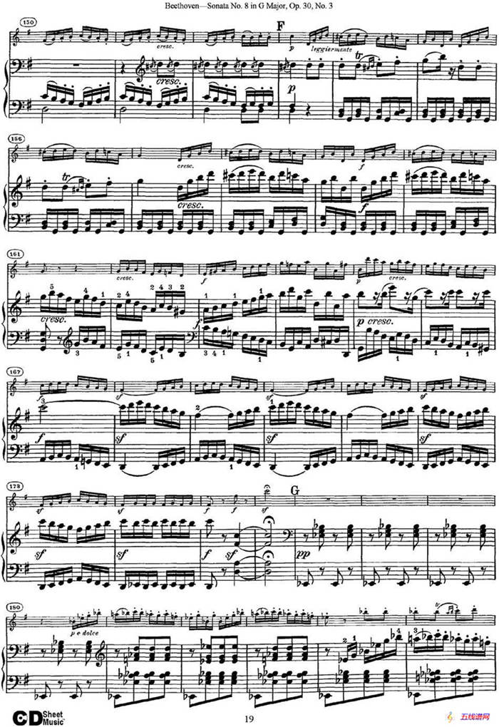 Violin Sonata No.8 in G Major Op.30 No.3（小提琴+钢琴伴奏）