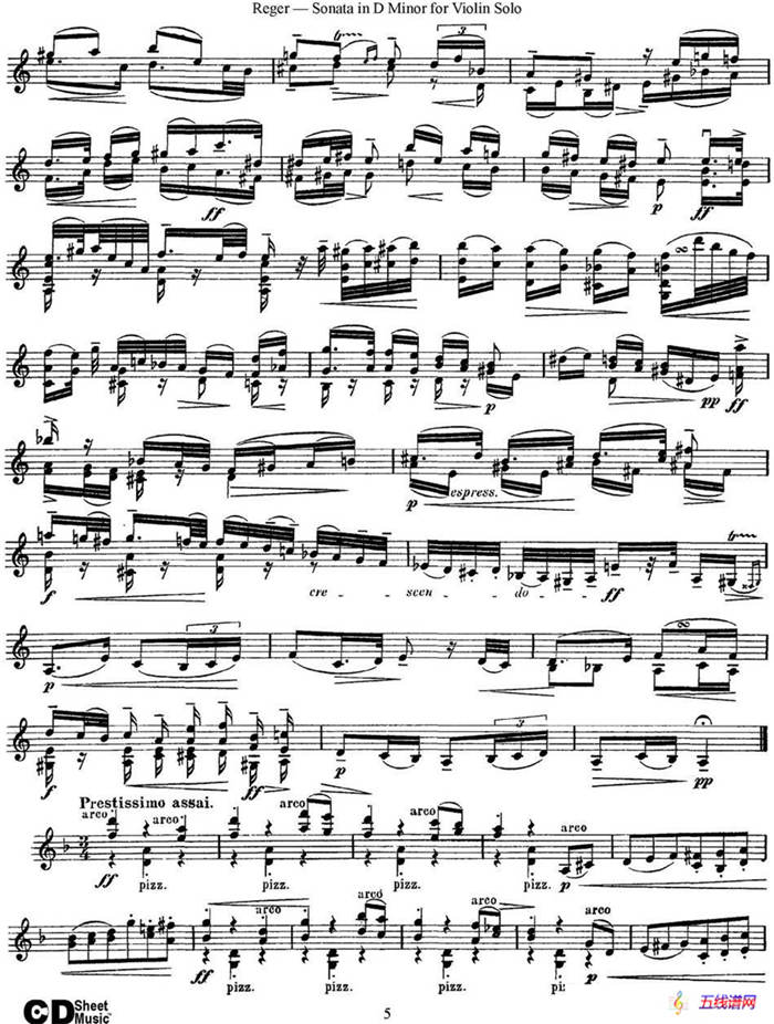 Sonata in D Minor for Solo Violin Op.42 No.1