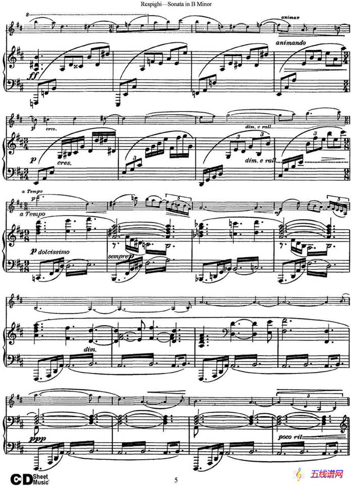 Violin Sonata in B Minor（小提琴+钢琴伴奏）