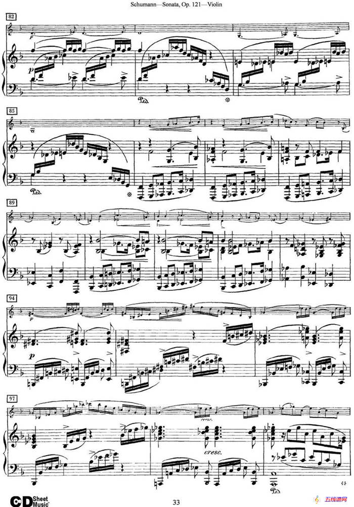 Violin Sonata Op.121（小提琴+钢琴伴奏）