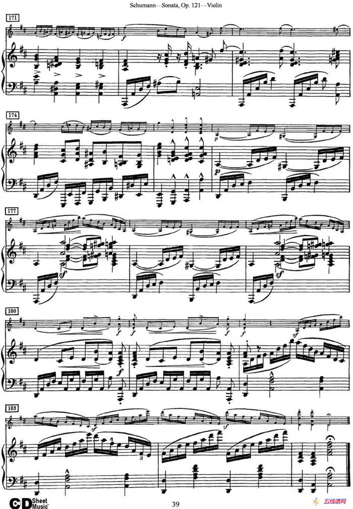 Violin Sonata Op.121（小提琴+钢琴伴奏）