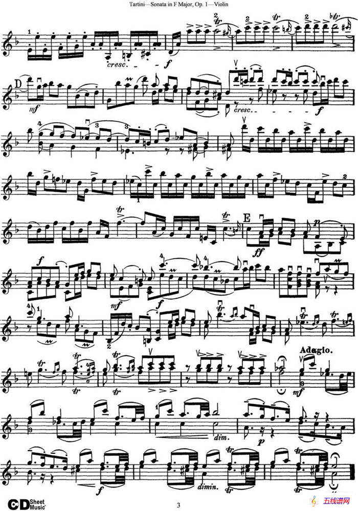 Violin Sonata in F Major Op.1