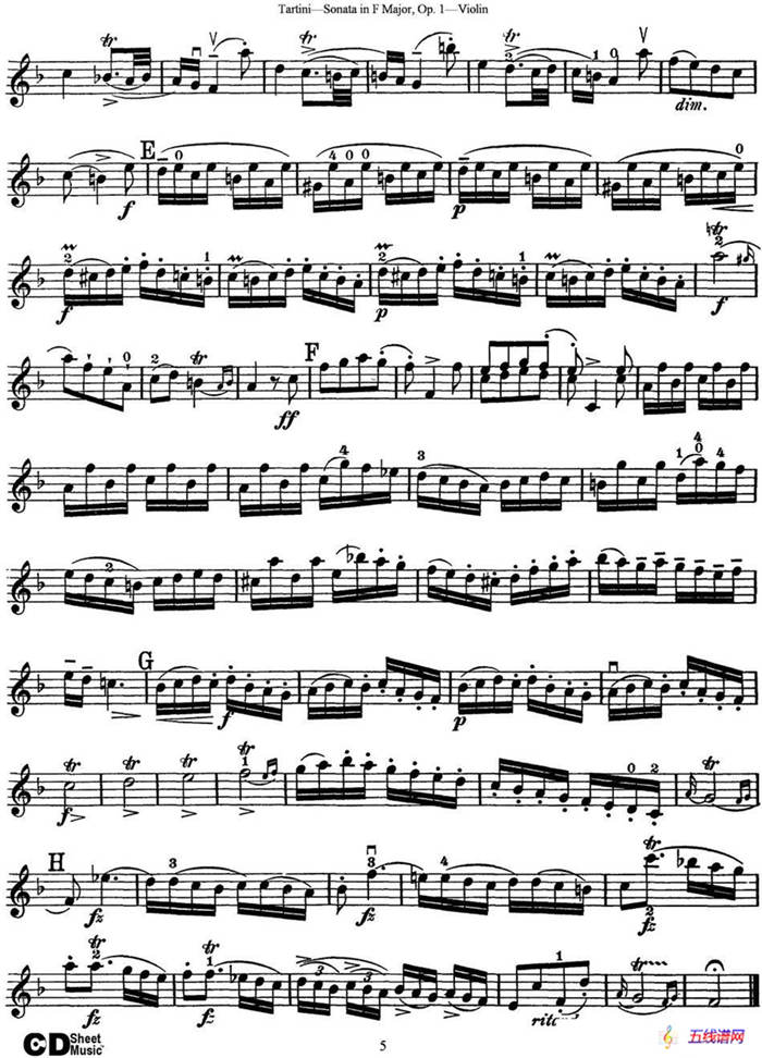 Violin Sonata in F Major Op.1