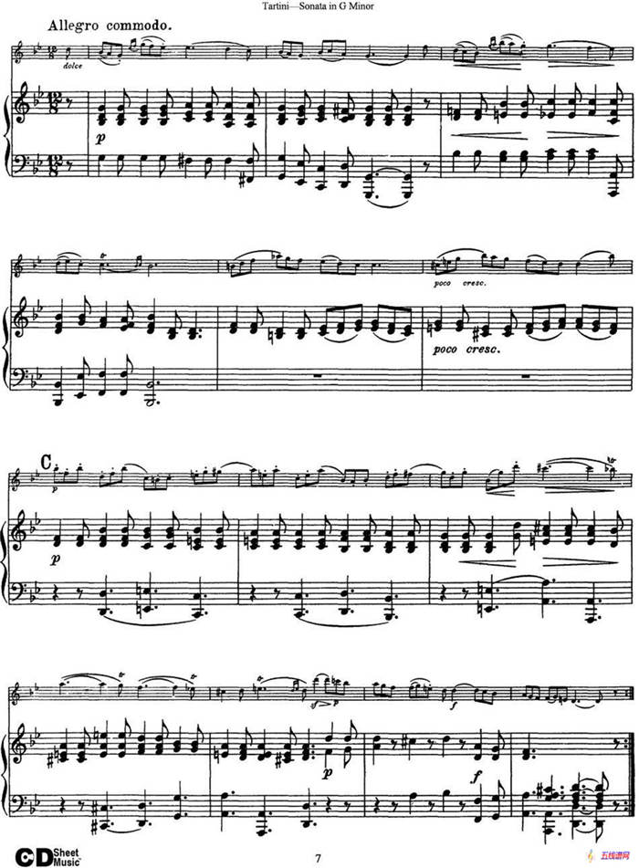 Violin Sonata in G Minor（小提琴+钢琴伴奏）