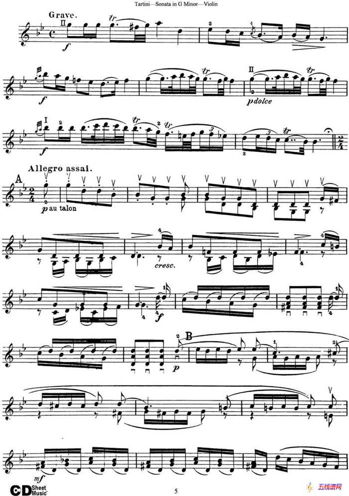 Violin Sonata in G Minor（The Devil's Trill）