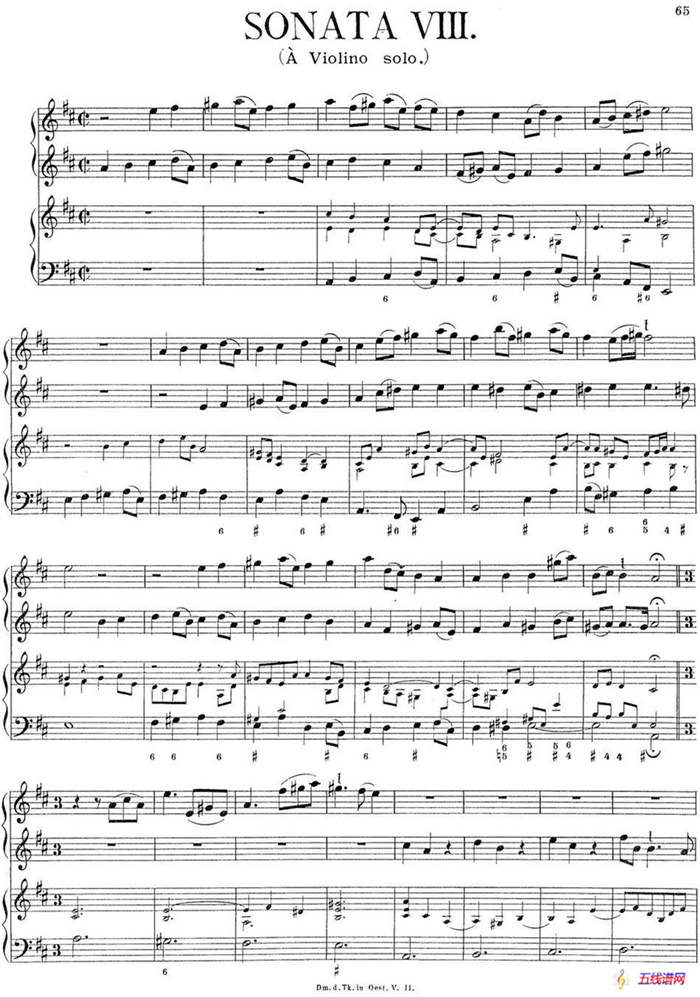 Biber Violin Sonata VIII（小提琴+钢琴伴奏）