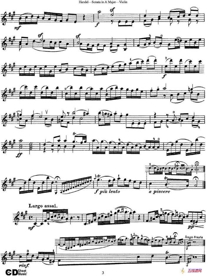 Violin Sonata No.1 in A major