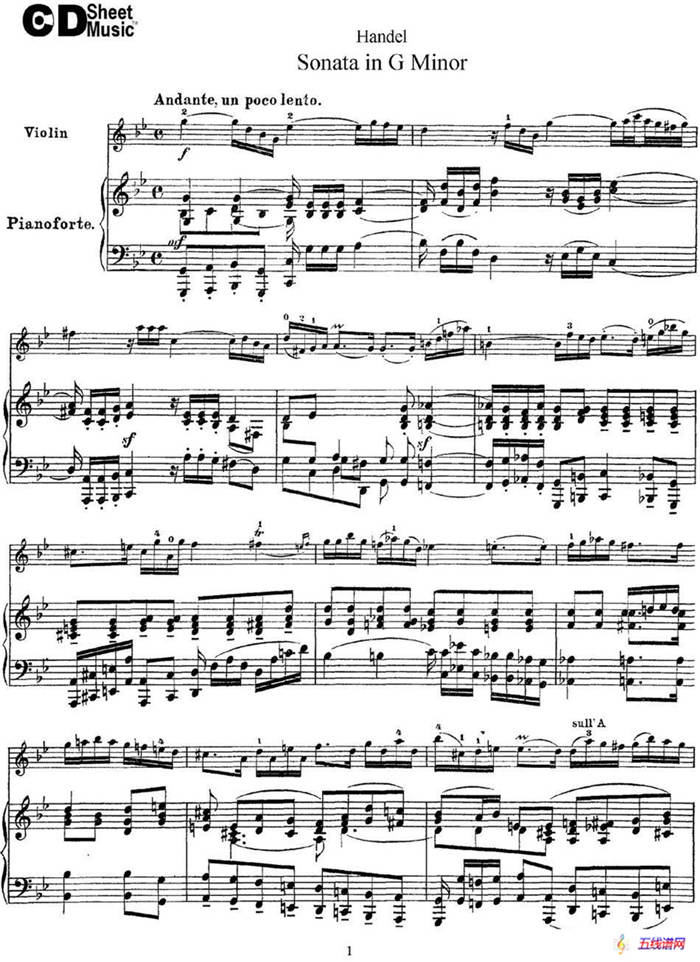 Violin Sonata No.2 in G minor（小提琴+钢琴伴奏）