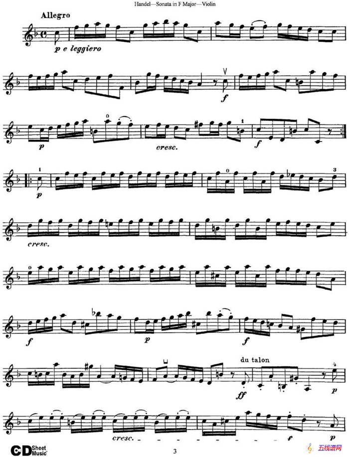 Violin Sonata No.3 in F major