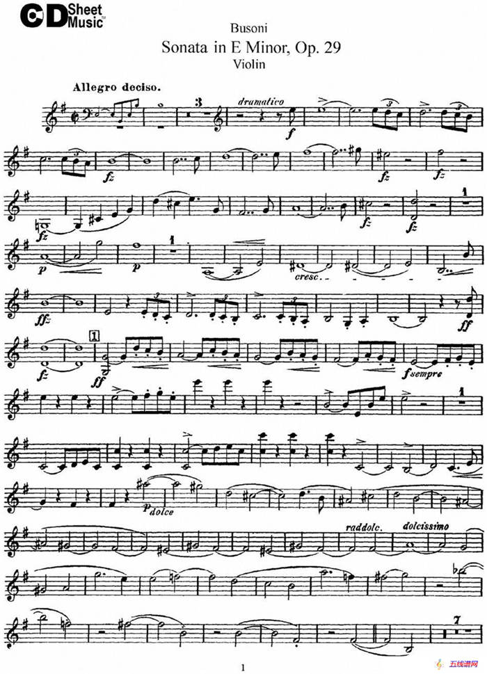 Violin Sonata No.1 in E Minor Op.29