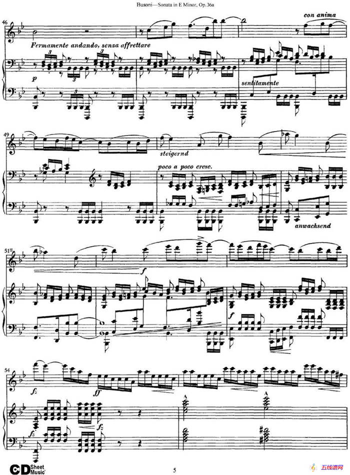 Violin Sonata No.2 in E Minor Op.36（小提琴+钢琴伴奏）