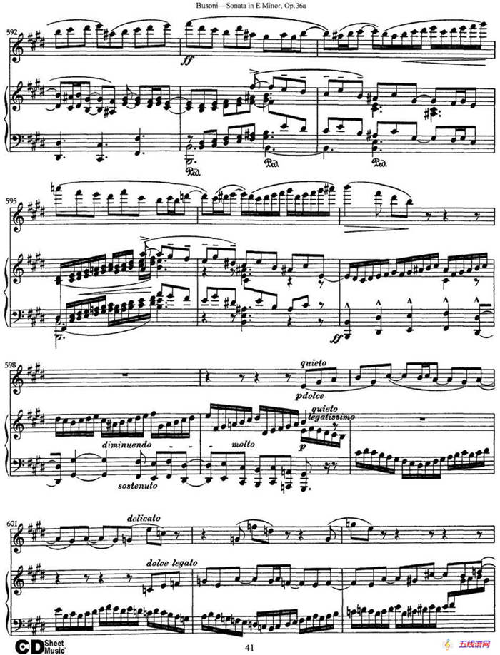 Violin Sonata No.2 in E Minor Op.36（小提琴+钢琴伴奏）