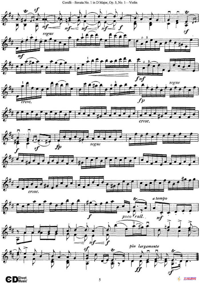 Sonata No.1 in D MajorOp.5 No.1