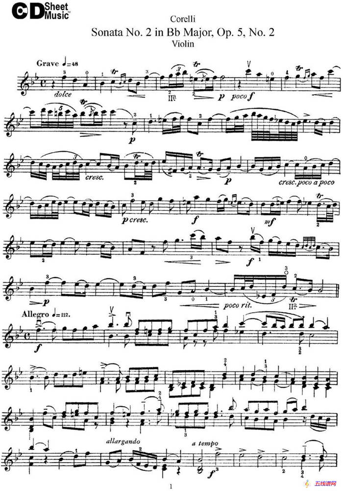 Sonata No.2 in Bb MajorOp.5 No.2