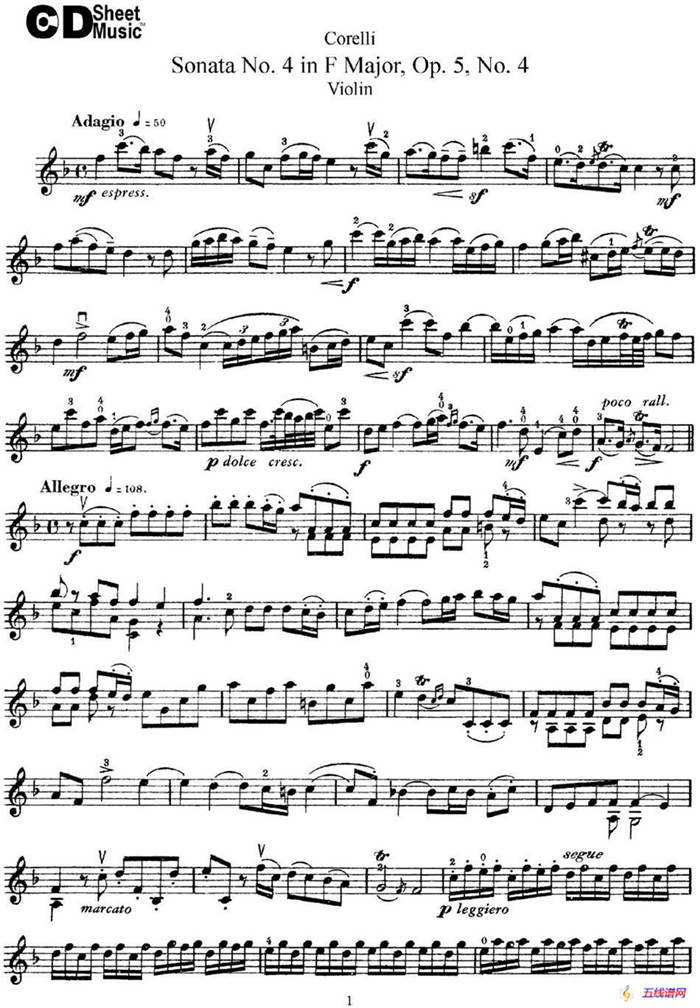 Sonata No.4 in F MajorOp.5 No.4