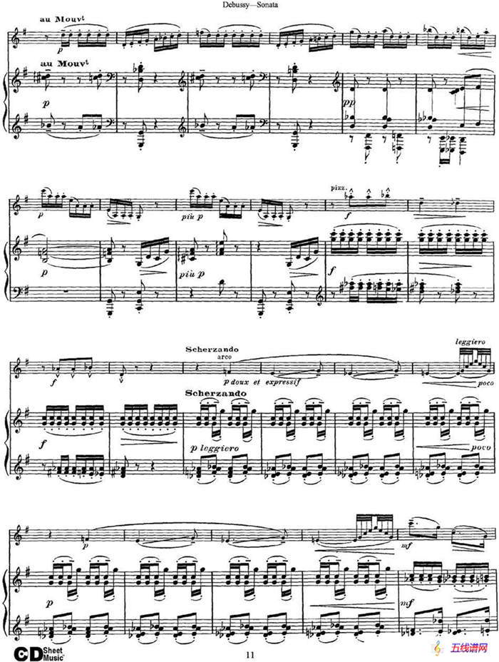 Debussy Sonata（小提琴+钢琴伴奏）