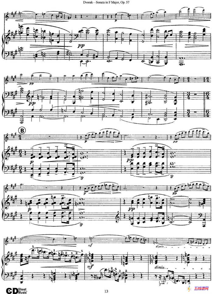 Violin Sonata Op.57（小提琴+钢琴伴奏）