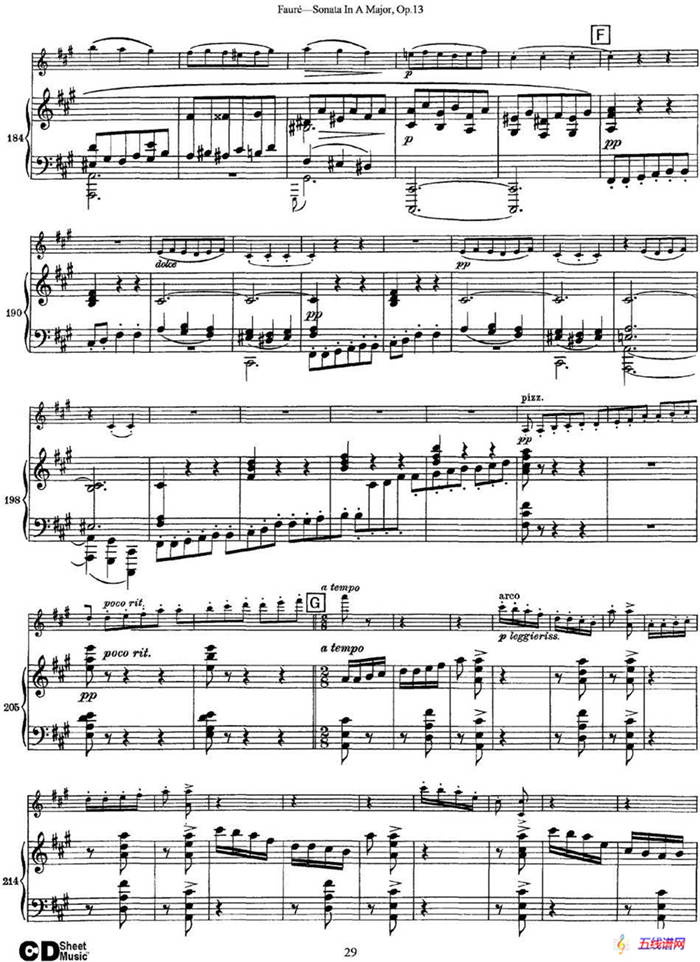 Violin Sonata No.1 Op.13（小提琴+钢琴伴奏）