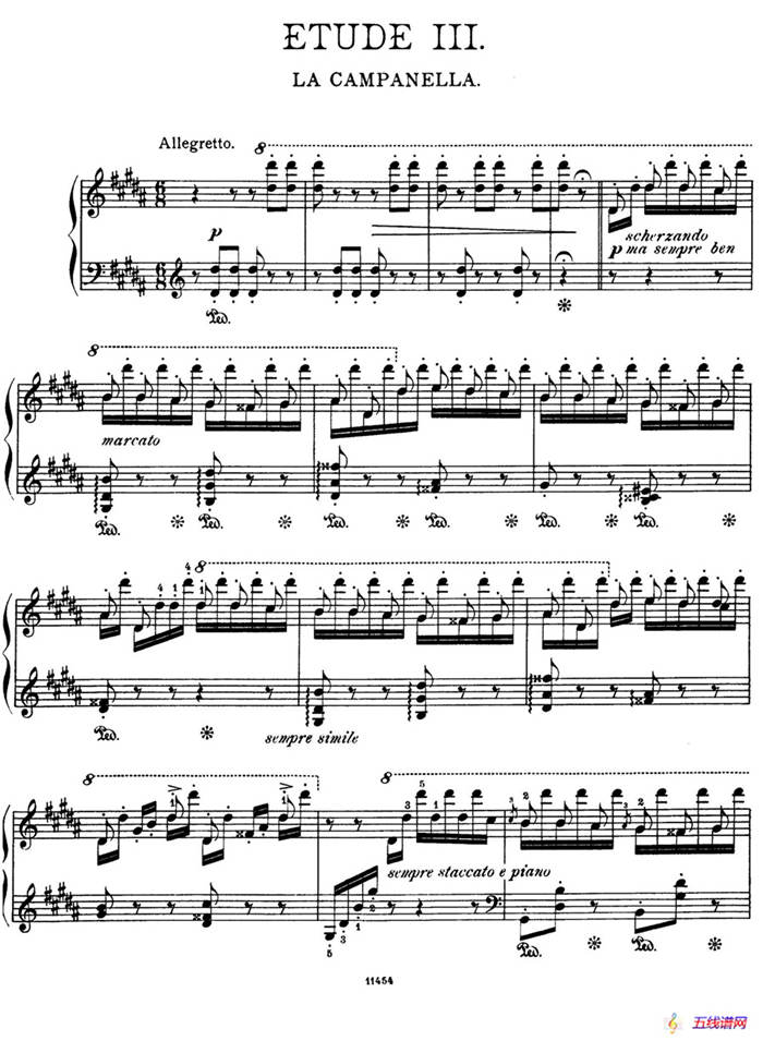 Paganini Etudes No.3 in G# （6首帕格尼尼大练习曲之Ⅲ）