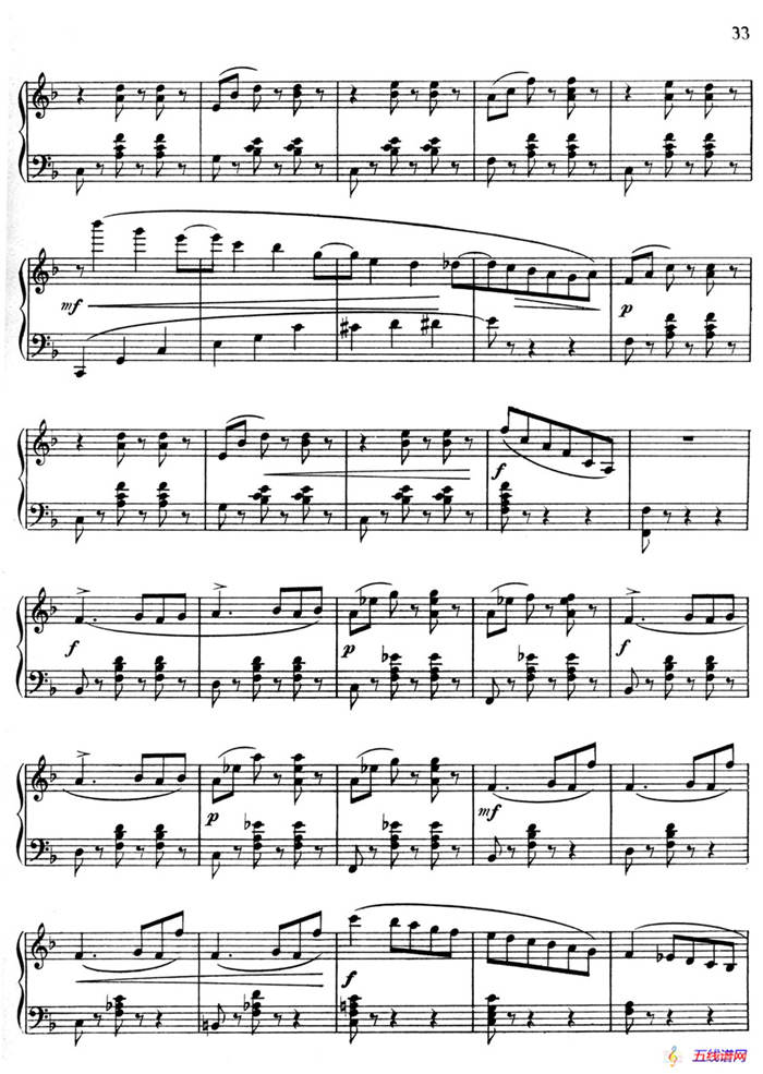 F大调第四圆舞曲 Valse No.4 （Op.90）