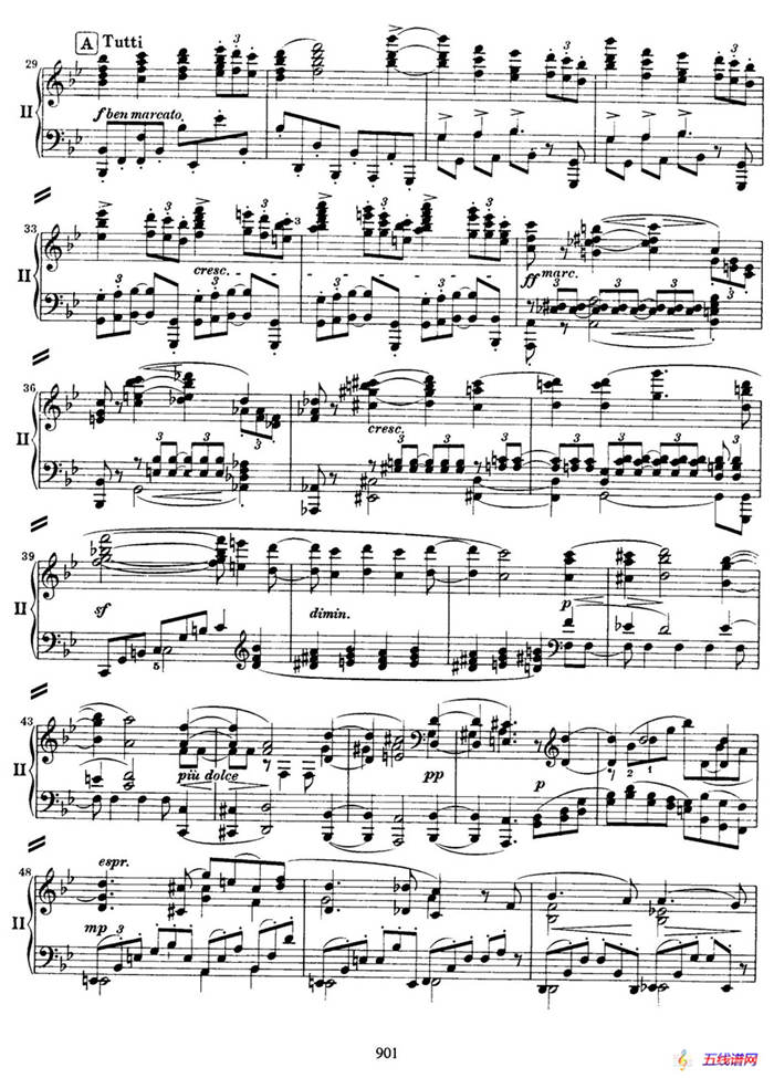 降B大调第二钢琴协奏曲 （P1——10）