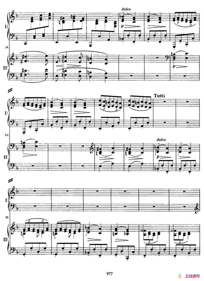 降B大调第二钢琴协奏曲（P71——80）