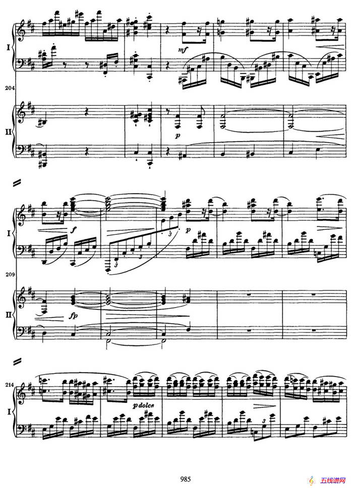 降B大调第二钢琴协奏曲（P81——90）
