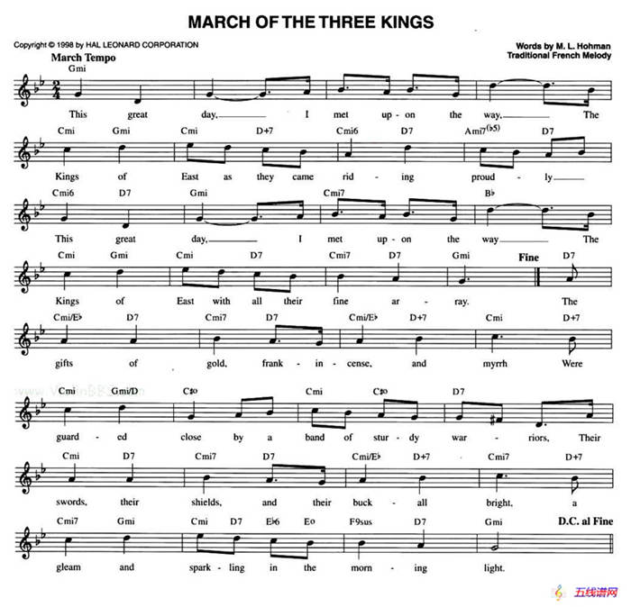 MARCH OF THE THREE KINGS