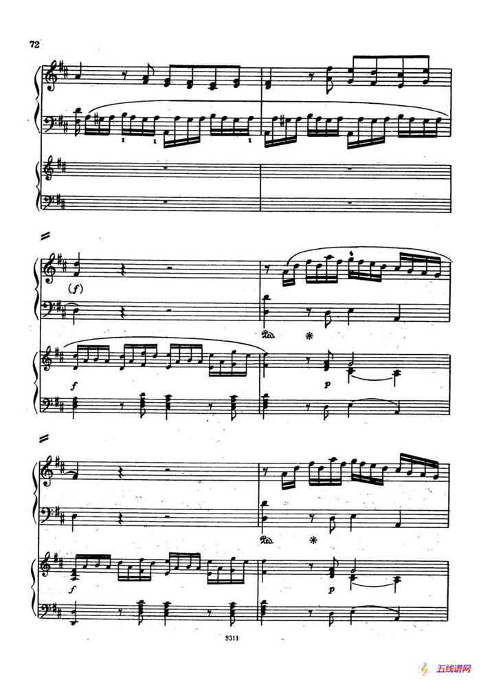 Concerto no 5 K 175 - 2 Piano（Ⅰ）