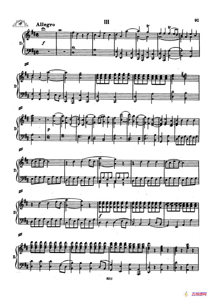 Concerto no 5 K 175 - 2 Piano（Ⅲ）