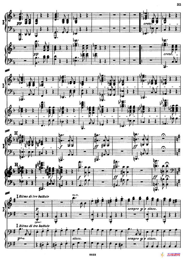 d小调第九交响曲 Op.125（双钢琴P33——42）