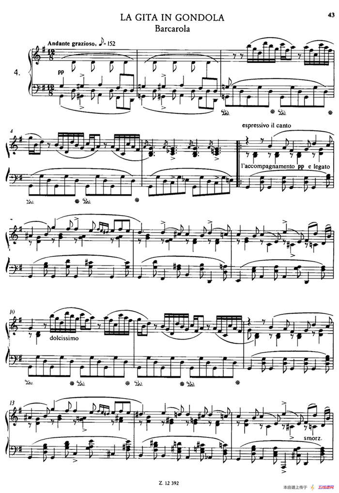 Soirées Musicales S.424（《音乐晚会（全12首）》第4首）