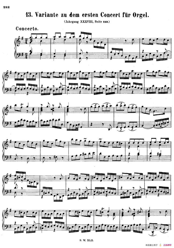 Concerto for Organ in G Major BWV 592（G大调管风琴协奏曲·钢琴独奏版）