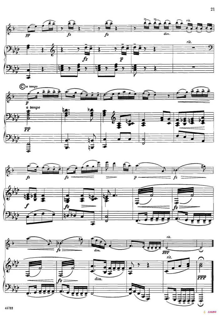 15首古典萨克斯独奏曲：4、Larghetto（中音萨克斯+钢琴伴奏）