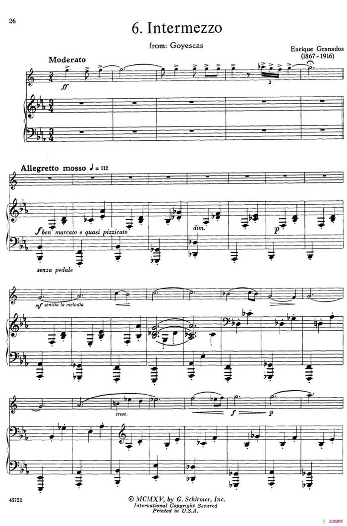 15首古典萨克斯独奏曲：6、Intermezzo（中音萨克斯+钢琴伴奏）