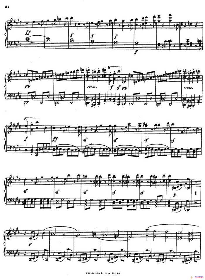 Quartet No.14（升c小调第十四弦乐四重奏钢琴版）