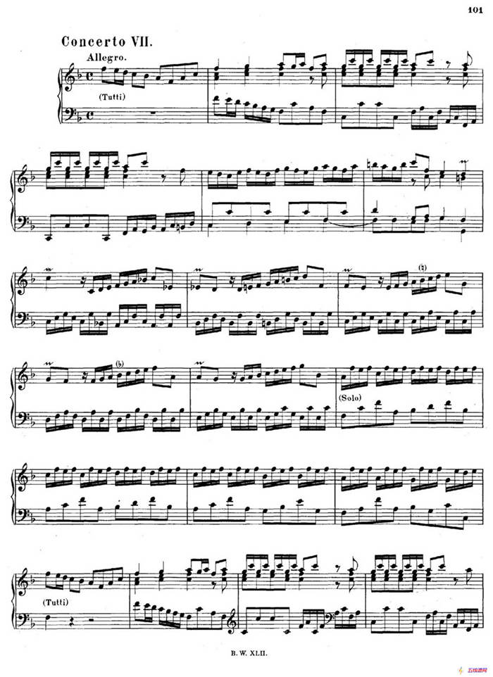 16 Concertos BWV 972-987（十六首为独奏古钢琴而作的协奏曲）（P41——50）