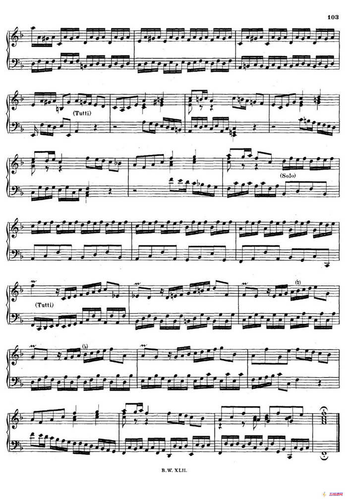 16 Concertos BWV 972-987（十六首为独奏古钢琴而作的协奏曲）（P41——50）