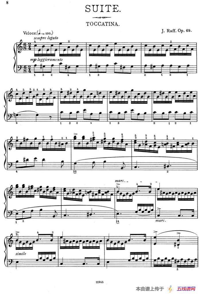 a小调第一组曲 Op.69（3、TOCCATINA）