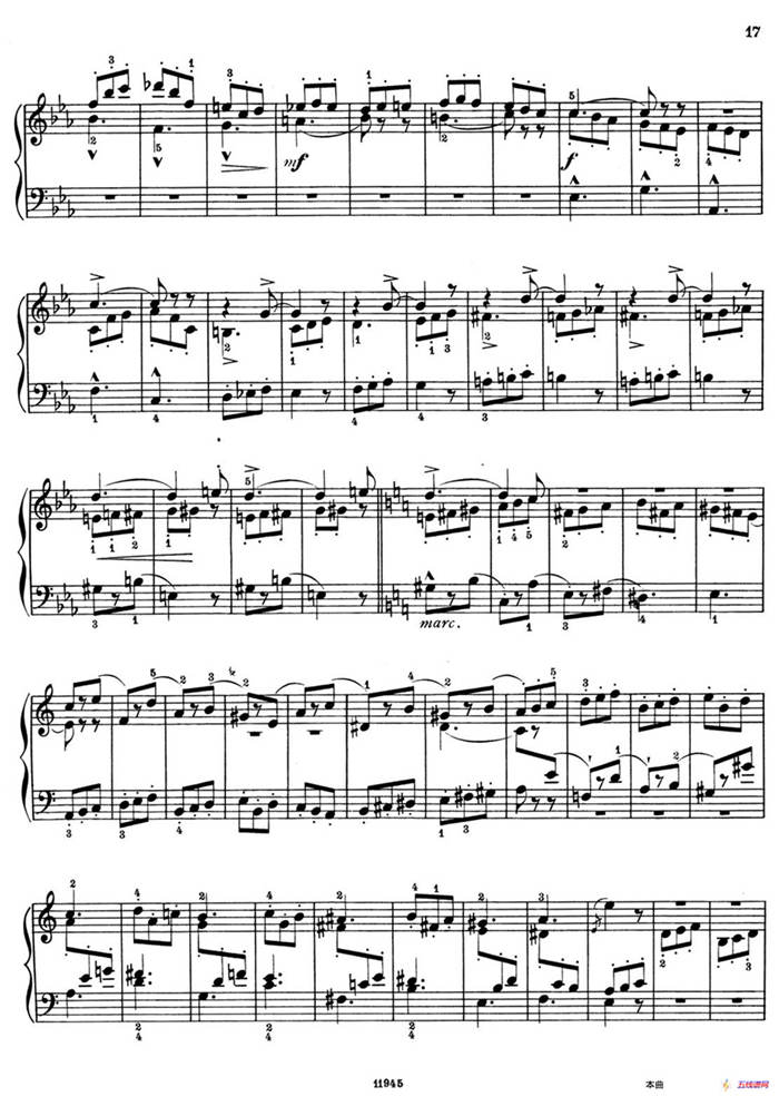 a小调第一组曲 Op.69（5、FUGA）