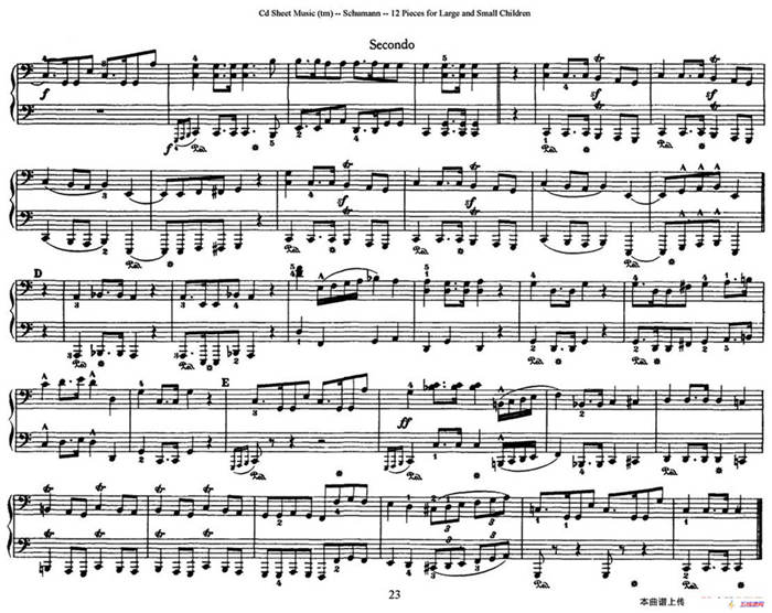 12首为孩子们而作的四手联弹曲 Op.85（四手联弹）（7）