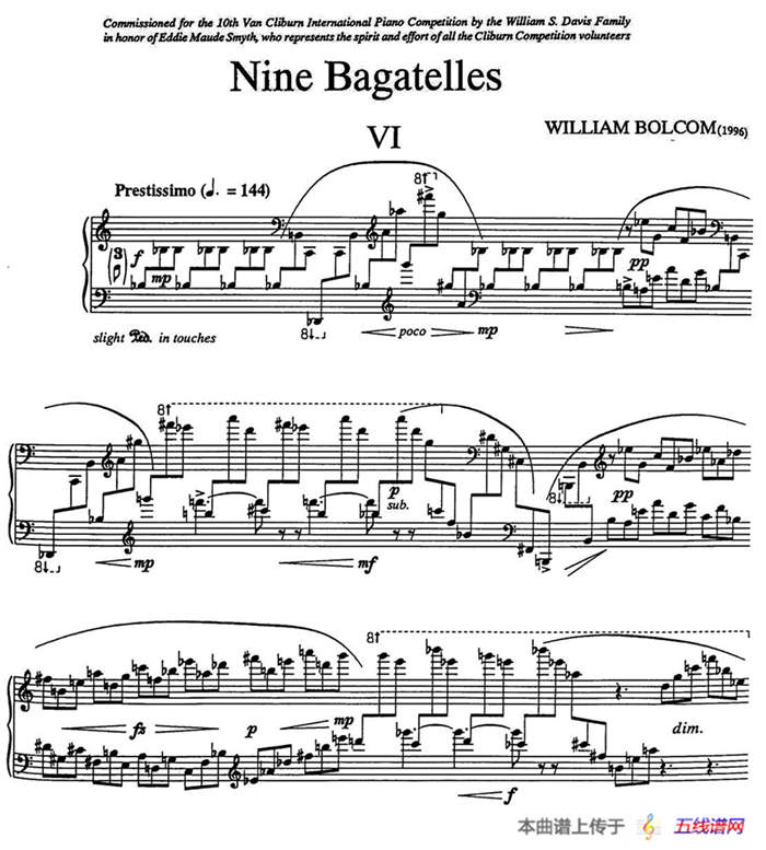 Nine Bagatelles （9首小品）（Ⅵ）