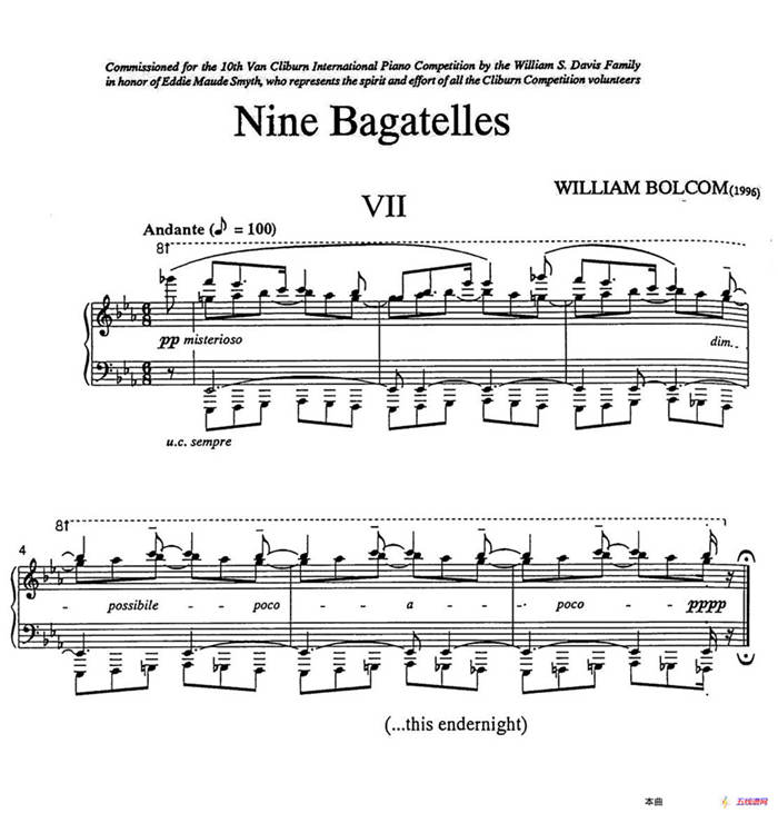 Nine Bagatelles （9首小品）（Ⅶ）