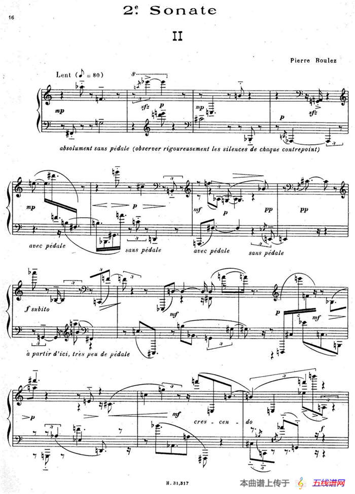 布莱兹第二钢琴奏鸣曲（Ⅱ）