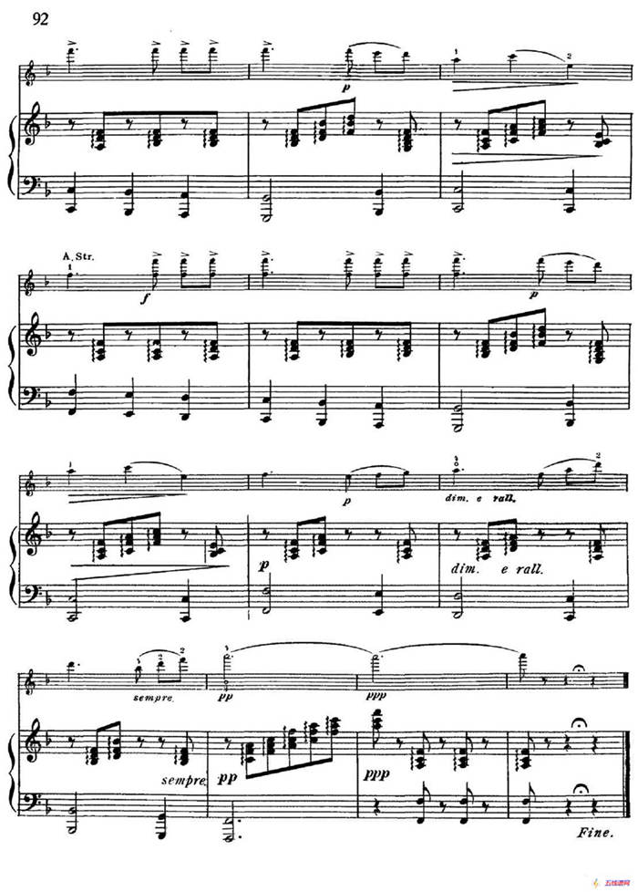 交响间奏曲（Intermezzo Sinfonico）（小提琴+钢琴伴奏）