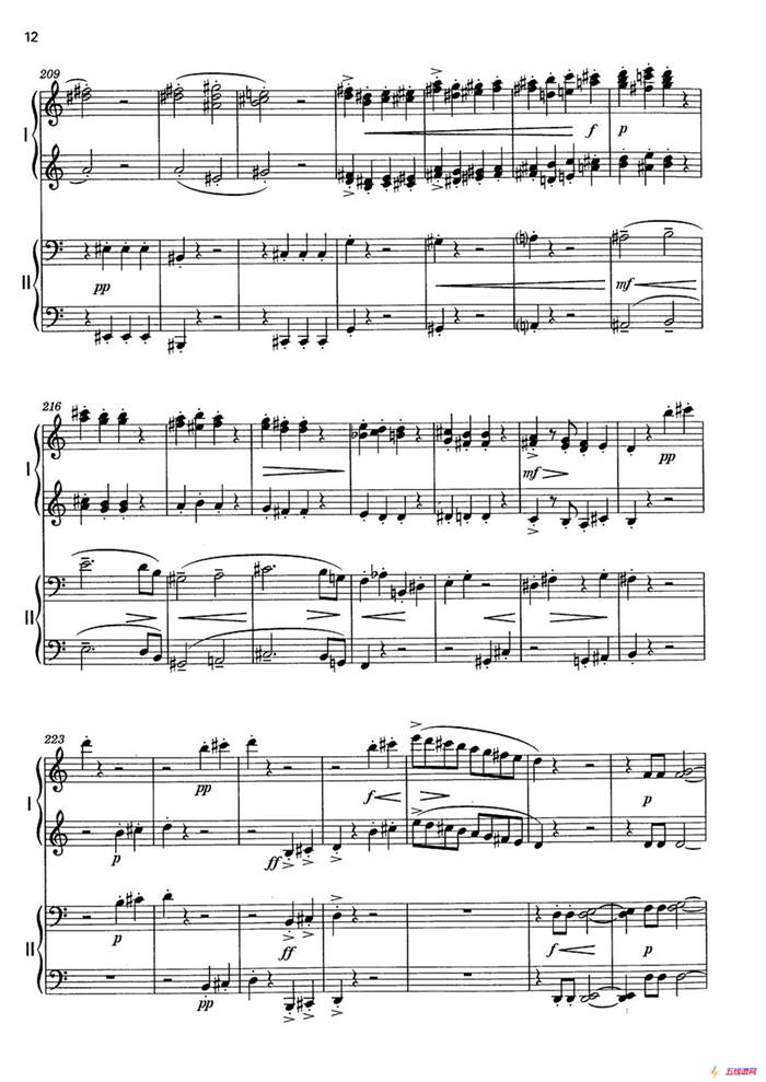 Vier Bagatellen Op.70（4首小品·Ⅰ·四手联弹）