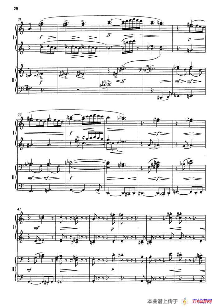 Vier Bagatellen Op.70（4首小品·Ⅳ·四手联弹）