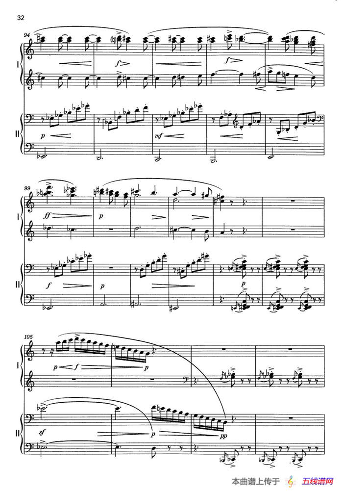 Vier Bagatellen Op.70（4首小品·Ⅳ·四手联弹）