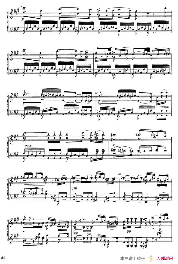A大调钢琴大奏鸣曲（Grobe Sonate in A Major WWV 26）